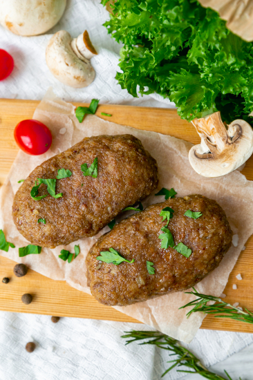 Котлеты Печеночные с грибами 